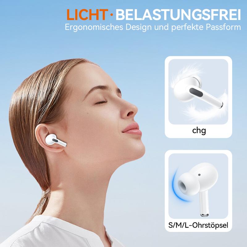 【Versandkostenfrei】GOOJODOQ J206 – 9-in-1 Bluetooth 5.3 Ohrhörer 🎁 Geräuschunterdrückend, HD-Sound, Ultraleicht, Perfekter Sitz