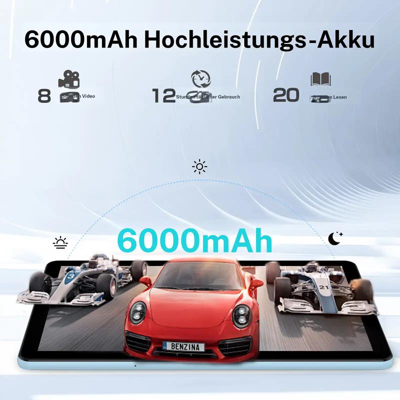 PRITOM 15 Tablet – 10,1" Android, 16 GB RAM, 64 GB Speicher, 8 MP Kamera, 6000 mAh Akku, mit Tastatur & Stift – Perfekt für Schule & Alltag