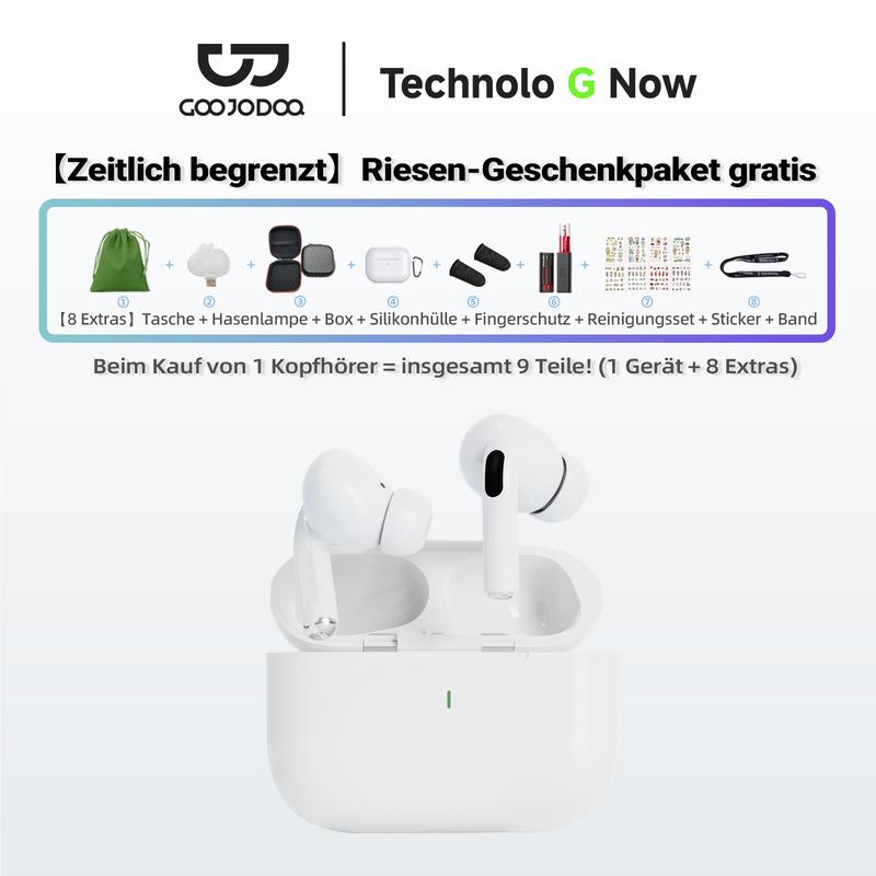【Versandkostenfrei】GOOJODOQ J206 – 9-in-1 Bluetooth 5.3 Ohrhörer 🎁 Geräuschunterdrückend, HD-Sound, Ultraleicht, Perfekter Sitz