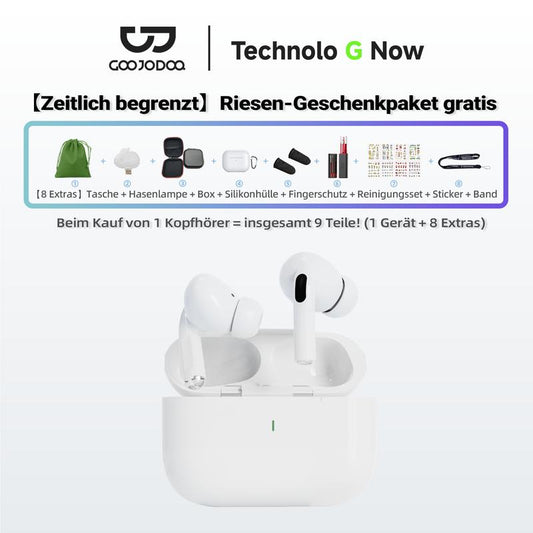 【Versandkostenfrei】GOOJODOQ J206 – 9-in-1 Bluetooth 5.3 Ohrhörer 🎁 Geräuschunterdrückend, HD-Sound, Ultraleicht, Perfekter Sitz